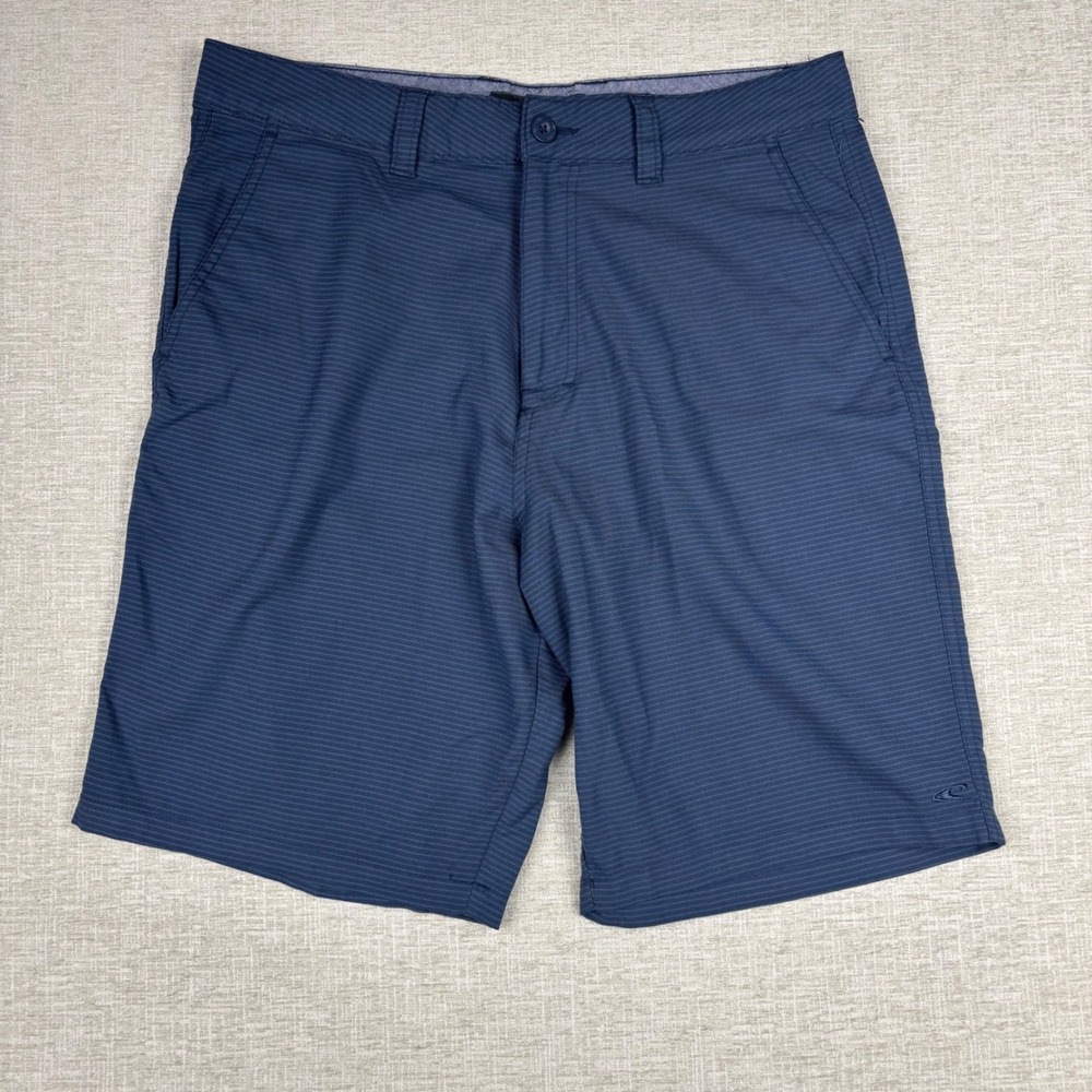 ONeill Mens Hybrid Shorts Navy Blue Micro Stripe Walkshorts size 34